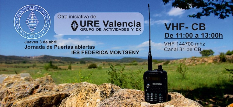 Actividad EA5URV Jornada puertas abiertas IES Federica Montseny 03/04 de 11h a 13h